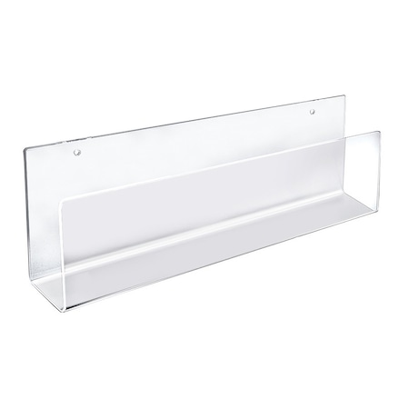 Azar Displays 16''W Wall Mount Acrylic U-Shape Shelf, 2PK 556091-H